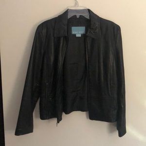 Nine West black leather Jacket